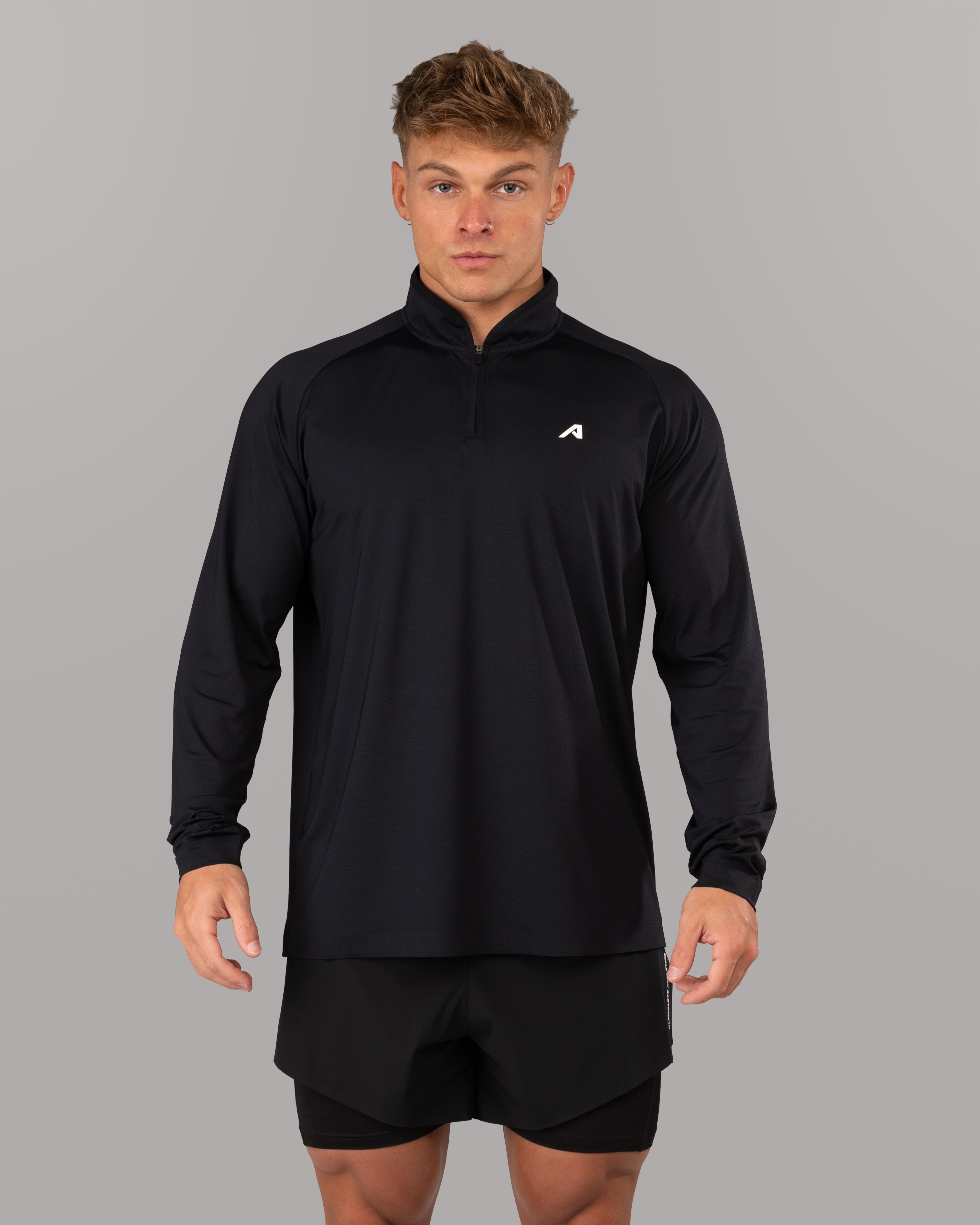 Racer Quarter Zip - Black – Alphalete Athletics CA