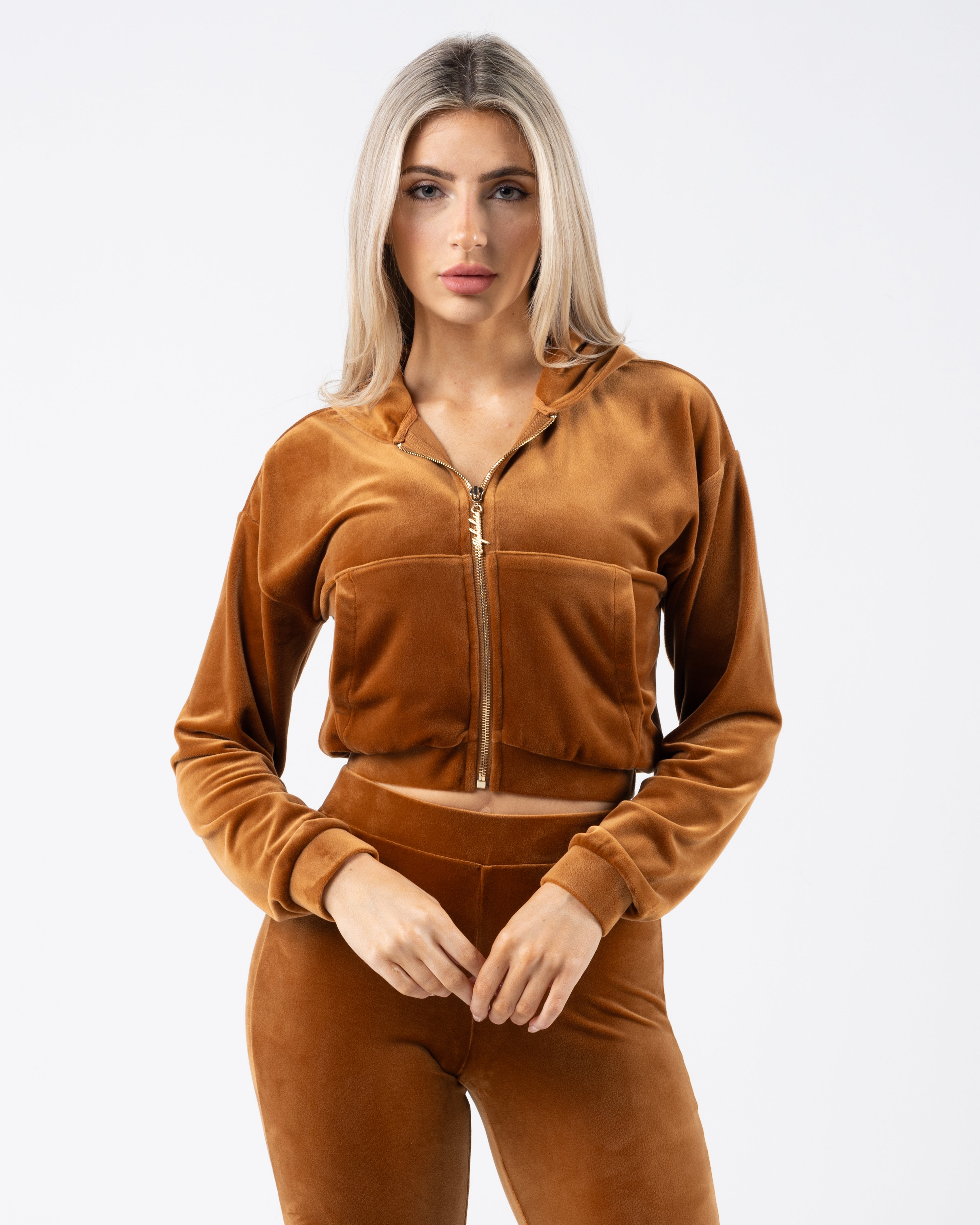 Velour Zip Hoodie - Root – Alphalete Athletics CA
