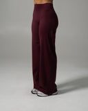 Aura Wide Leg Pant - Merlot