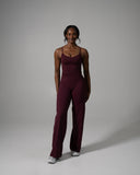 Aura Wide Leg Pant Long - Merlot