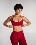 Amplify Minimal Bra in Scarlet – women's seamless light-support sports bra