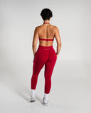 Amplify Minimal Bra in Scarlet – women's sports bra in nylon and polyester fabric, view 5
