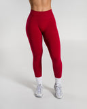 Amplify Mid Rise Legging in Scarlet – women's legging in nylon and polyester fabric
