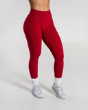 Amplify Mid Rise Legging in Scarlet – women's legging with breathable fabric
