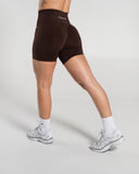Amplify Ultra-High Rise Short in Cashmere – women's high-rise seamless compression shorts
