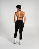 Amplify Mid Rise Legging in Black – women's legging in nylon and polyester fabric, view 6