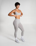 Amplify Mid Rise Legging in LT Heather – women's legging in nylon and polyester fabric, view 6