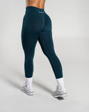 Amplify Mid Rise Legging in Deep Sea – women's mid-rise seamless compression legging