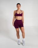 Amplify Ultra-High Rise Short in Mulberry – women's high-rise seamless compression shorts, view 5
