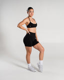 Amplify Ultra-High Rise Short in Black – women's shorts with breathable fabric, view 7
