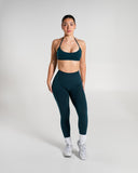 Amplify Ultra-High Rise Legging in Deep Sea – women's high-rise seamless compression legging, view 5