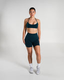 Amplify Ultra-High Rise Short in Deep Sea – women's high-rise seamless compression shorts, view 5