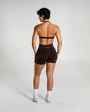 Amplify Mid Rise Short in Cashmere – women's shorts in nylon and polyester fabric, view 6