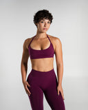 Amplify Minimal Bra in Mulberry – women's seamless light-support sports bra