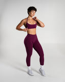 Amplify Minimal Bra in Mulberry – Alphalete women's sports bra, view 6