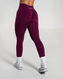 Amplify Mid Rise Legging in Mulberry – women's mid-rise seamless compression legging