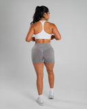Amplify Mid Rise Short - Heather Grey