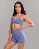 Amplify Open Back Bra - Bluebonnet