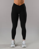 Wrap Mid Rise Legging - Black