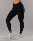 Wrap Mid Rise Legging - Black