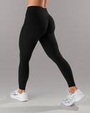 Wrap Mid Rise Legging - Black