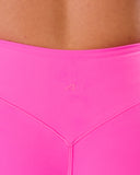 Wrap Mid Rise Short - Malibu Pink