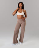 Aura Wide Leg Pant Long - Mocha