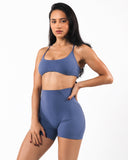 Aura Strappy Bra - Dusty Blue