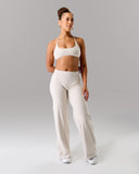 Aura Wide Leg Pant Regular - Wheat