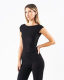 Basics Open Back Top - Black