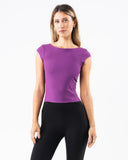 Basics Open Back Top - Purple Noir