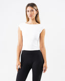 Basics Open Back Top - White