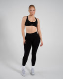 Vortex Bra in Black – women's seamless light-support sports bra, view 4