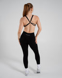 Vortex Bra in Black – women's sports bra in nylon and polyester fabric, view 5