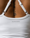 Crossed Push Tank - White