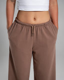 Core Midweight Fleece Sweatpant in Taupe – women's sweatpants in cotton and polyester fabric, view 5