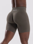 Pump Mid Rise Biker Short - Khaki