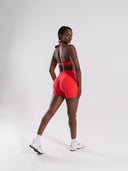 Pump High Rise Short - Neon Red