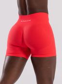 Pump Mid Rise Short - Neon Red