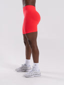 Pump Mid Rise Biker Short - Neon Red