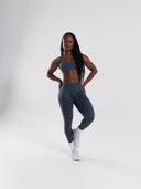 Pump Mid Rise Legging - Dusty Navy