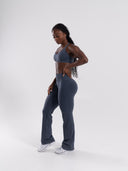 Pump Mid Rise Flared Pant - Dusty Navy
