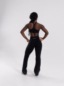 Pump Mid Rise Flared Pant - Black