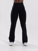 Pump Mid Rise Flared Pant - Black