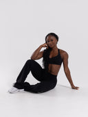 Pump Mid Rise Flared Pant - Black