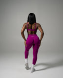 Pump Mid Rise Legging - Dark Fuchsia