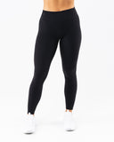 Dip Back Mid Rise Legging - Black