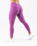 Dip Back Mid Rise Legging - Purple Noir