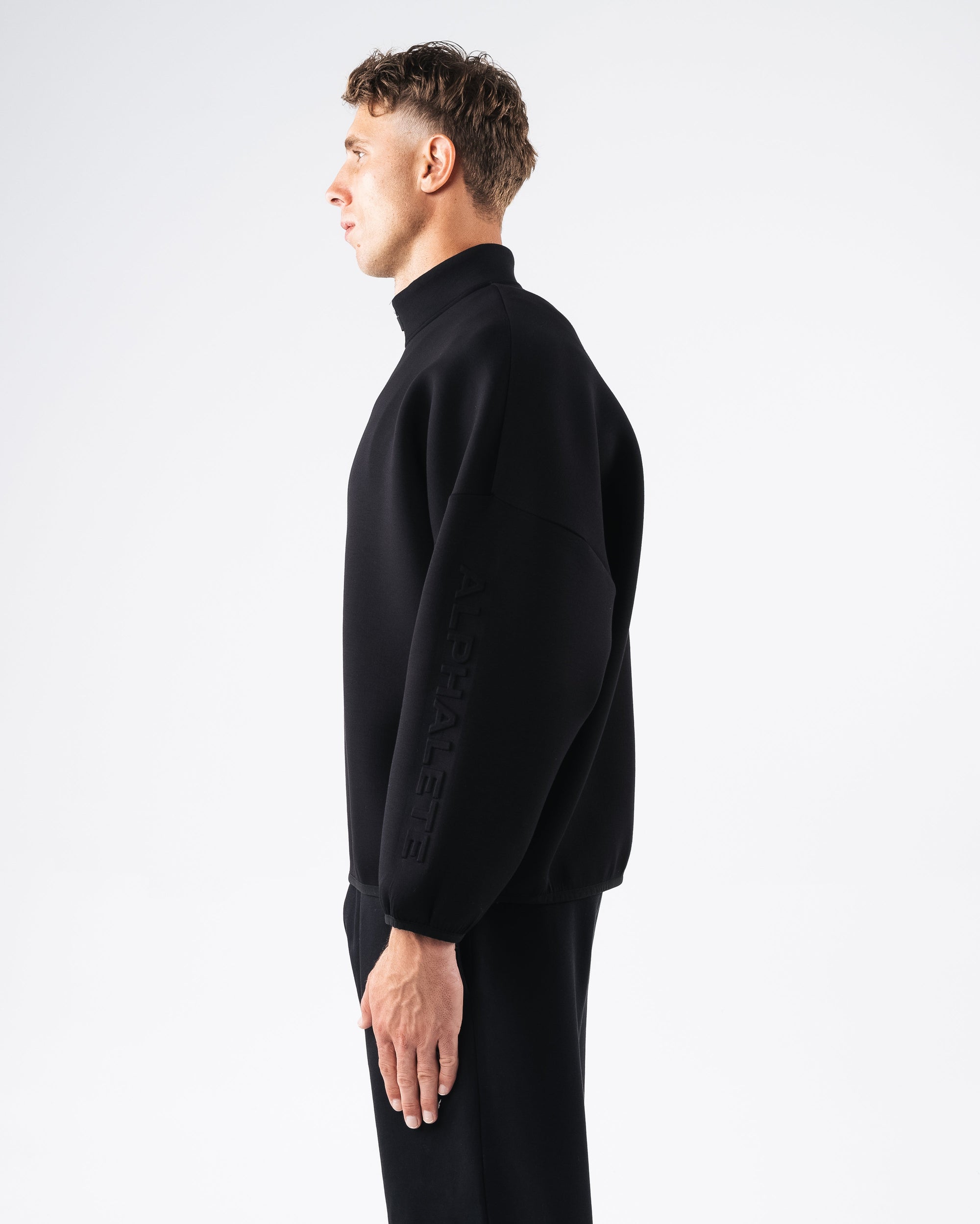 ●ANOTHERYOUTH● 004-23 athleisure zip-up hoodie - black ANOTHERYOUTH