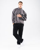 ELMTS Quarter Zip - Heather Cloud